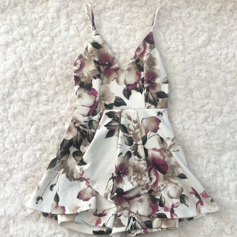 Floral romper skort